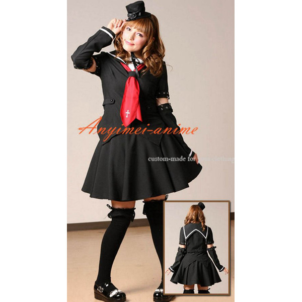 French Sissy Maid Gothic Lolita Punk Fashion Outfit Dress Cosplay Costume Tailor-Made[CK1057]
