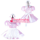 French Sissy Maid Satin Dress Lockable Uniform Cosplay Costume Tailor-Made[G2230]