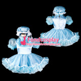 French Sissy Maid Satin Dress Lockable Uniform Cosplay Costume Tailor-Made[G2399]