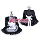 French Lockable Sissy Maid Satin Dress Uniform Cosplay Costume Tailor-Made[G1776]