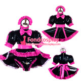 French Sissy Maid Pvc Dress Lockable Uniform Cosplay Costume Tailor-Made[G3790]