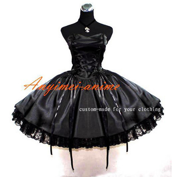 French Sissy Maid Gothic Lolita Punk Ball Gown Dress Cosplay Costume Tailor-Made[G397]