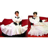 French Sissy Maid Dress Lockable Cotton Dress Maid Uniform Cosplay Costume Tailor-Made[CK1238]