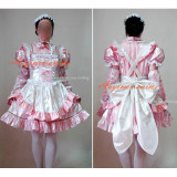 French Sexy Sissy Maid Pvc Lockable Dress Uniform Cosplay Costume Tailor-Made[CK949]