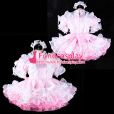 French Sissy Maid Satin Dress Lockable Uniform Cosplay Costume Tailor-Made[G2313]