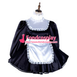 French Sissy Maid Satin Dress Lockable Uniform Cosplay Costume Tailor-Made[G2136]