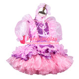 French Sissy Maid Satin Dress Lockable Uniform Cosplay Costume Tailor-Made[G3799]