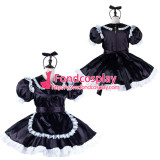 French Sissy Maid Satin Dress Lockable Uniform Cosplay Costume Tailor-Made[G2218]
