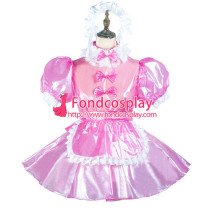 French Sissy Maid Clear Pvc Dress Lockable Uniform Cosplay Costume Tailor-Made[G2438]