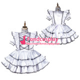 French Sissy Maid Satin Dress Lockable Uniform Cosplay Costume Tailor-Made[G2175]