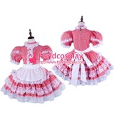 French Lockable Sissy Maid Cotton Dress Uniform Cosplay Costume Tailor-Made[G1579]