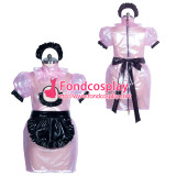 French lockable pink clear PVC sissy maide dress unisex Tailor-made[G3874]