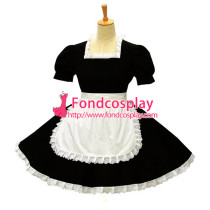French Cotton Sexy Sissy Maid Dress Lockable French Uniform Cosplay Costume Custom-Made[G581]