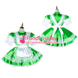 French Sissy Maid Satin Dress Lockable Uniform Cosplay Costume Tailor-Made[G2040]