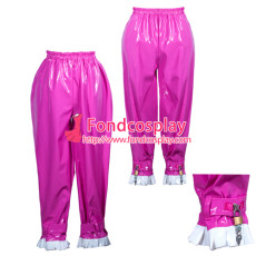 French Sissy Maid Pvc Pants Lockable Uniform Cosplay Costume Tailor-Made[G3775]