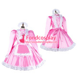 French Sissy Maid Satin Dress Lockable Uniform Cosplay Costume Tailor-Made[G2051]