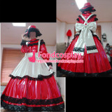 French Sissy Maid Pvc Dress Lockable Uniform Cosplay Costume Tailor-Made[G2472]