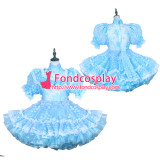 French Sissy Maid Organza Dress Lockable Uniform Cosplay Costume Tailor-Made[G3786]