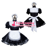 French Sissy Maid Satin Dress Lockable Uniform Cosplay Costume Tailor-Made[G2173]
