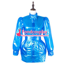 French Sissy Maid clear pvc Dress Lockable Uniform Cosplay Costume Tailor-Made[G2229]
