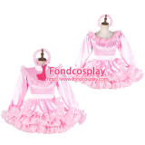 French Sissy Maid Satin Dress Lockable Uniform Cosplay Costume Tailor-Made[G2041]