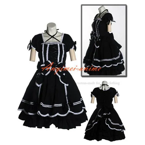 French Sissy Maid Gothic Lolita Punk Fashion Dress Sweet Cosplay Costume Tailor-Made[CK1054]