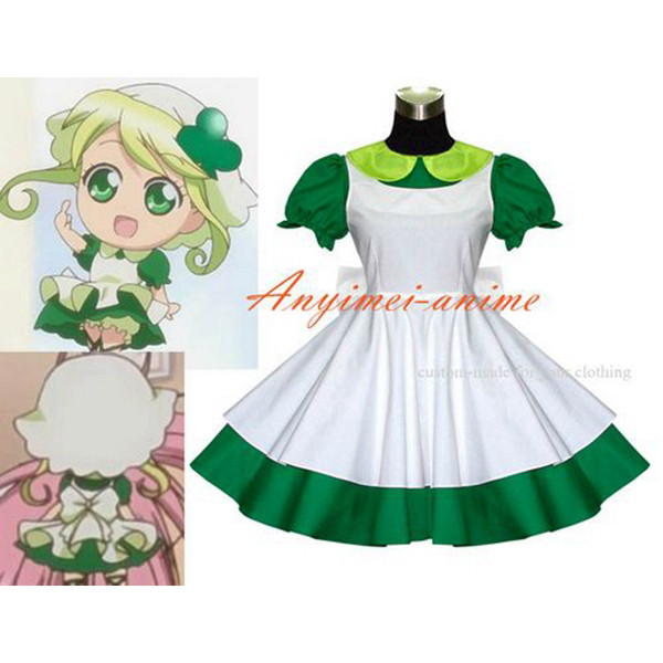 French Shugo Chara Su Amulet Clover Sissy Maid Dress Cosplay Costume Tailor-Made[G534]
