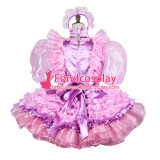French Sissy Maid Satin Dress Lockable Uniform Cosplay Costume Tailor-Made[G3799]