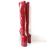 French Pleaser Seduce Crossdresser Sissy Maid Thigh High Boots 30CM