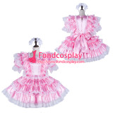 French Sissy Maid Satin Dress Lockable Uniform Cosplay Costume Tailor-Made[G2263]