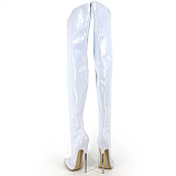French Pleaser Seduce Crossdresser Sissy Maid Thigh High Boots 18CM