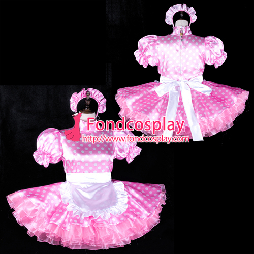 Sissy Maid Dress Satin dress maid Uniform Tailor-made!hg 