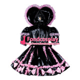 French Adult Sissy Baby Maid Pvc Dress Lockable Tailor-Made[G2347]