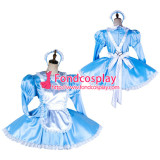 French Sissy Maid Satin Dress Lockable Uniform Cosplay Costume Tailor-Made[G2037]