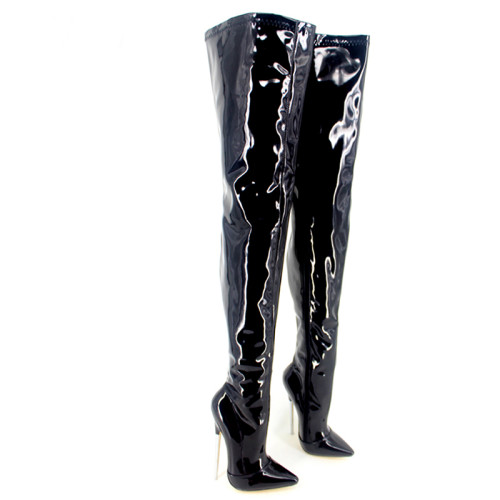Us 139 9 French Pleaser Seduce Crossdresser Sissy Maid Thigh High Boots 18cm M Fondcosplay Com