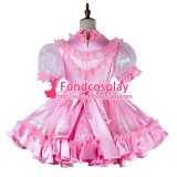 French Lockable Sissy Maid Satin-Organza Dress Outfit Tailor-Made[G2018]