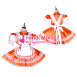 French Sissy Maid Satin Dress Lockable Uniform Cosplay Costume Tailor-Made[G2038]