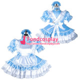 French Sissy Maid Satin Dress Lockable Uniform Cosplay Costume Tailor-Made[G2151]