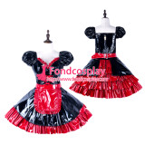 French Sissy Maid Pvc Dress Lockable Uniform Cosplay Costume Tailor-Made[G2287]