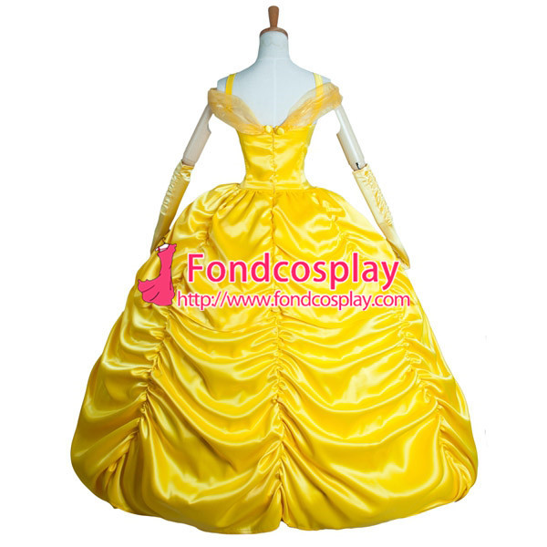 Beautiful Yellow Belle Princess Dress Movie Cosplay Costume Custom-Made[G903]