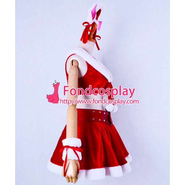 Suzumiya Haruhi No Yuuutsu-Suzumiya Haruhi Christmas Velvet Dress Cosplay Costume Custom-Made[G853]