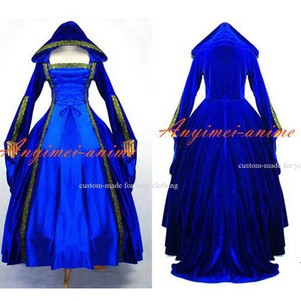 Victorian Rococo Medieval Gown Ball Dress Gothic Punk Velvet Cosplay Costume Tailor-Made[G523]