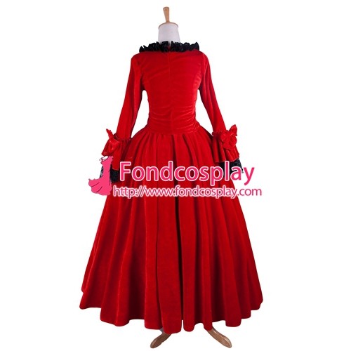 Victorian Rococo Medieval Gown Ball Dress Gothic Punk Velvet Dress Cosplay Costume Tailor-Made[G1355]