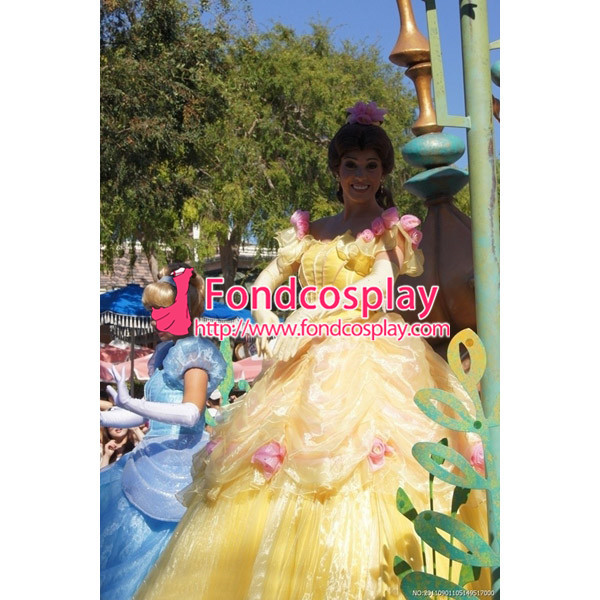 Belle Princess Dress Movie Costume Cosplay Custom-Made[G537]