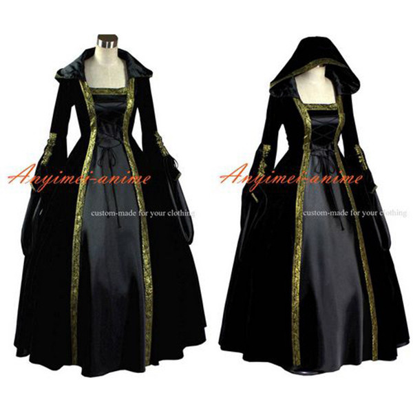 Victorian Rococo Medieval Gown Ball Dress Gothic Punk Velvet Cosplay Costume Tailor-Made[G411]
