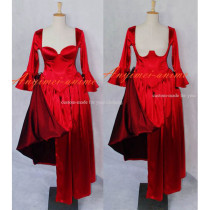 Sexy Gothic Lolita O Dress The Story Of O With Bra Satin Maid Dress Cosplay Costume Custom-Made[G610]