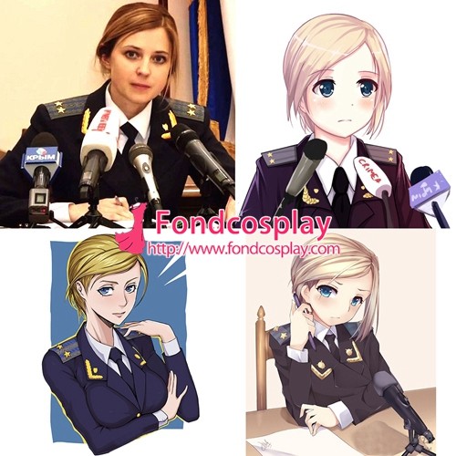 Natalia Poklonskaya-The New Attorney-General Of Autonomous Republic Of Crimea School Uniform Cosplay Costume[G1314]