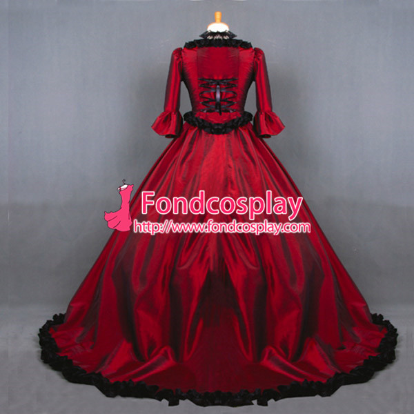 Victorian Rococo Medieval Gown Ball Dress Gothic Embroidered Tafetta Cosplay Costume Tailor-Made[G776]