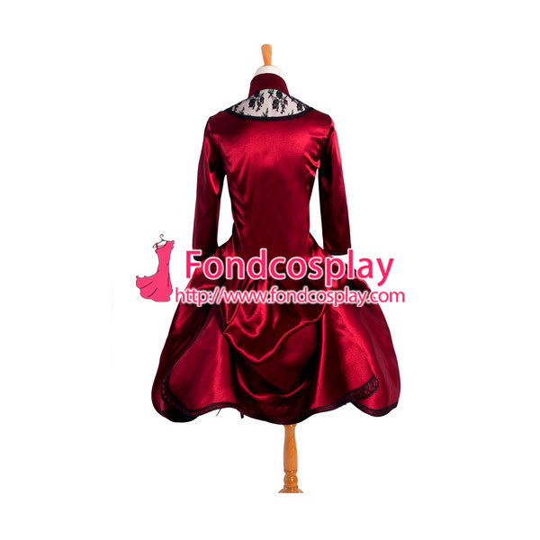 Victorian Rococo Medieval Gown Ball Dress Gothic Satin Cosplay Costume Tailor-Made[G914]