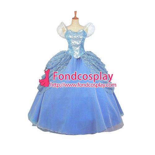 Beautiful Princess Cinderella Dress Dancing Party Dress Movie Cosplay Costume Custom-Made[G657]